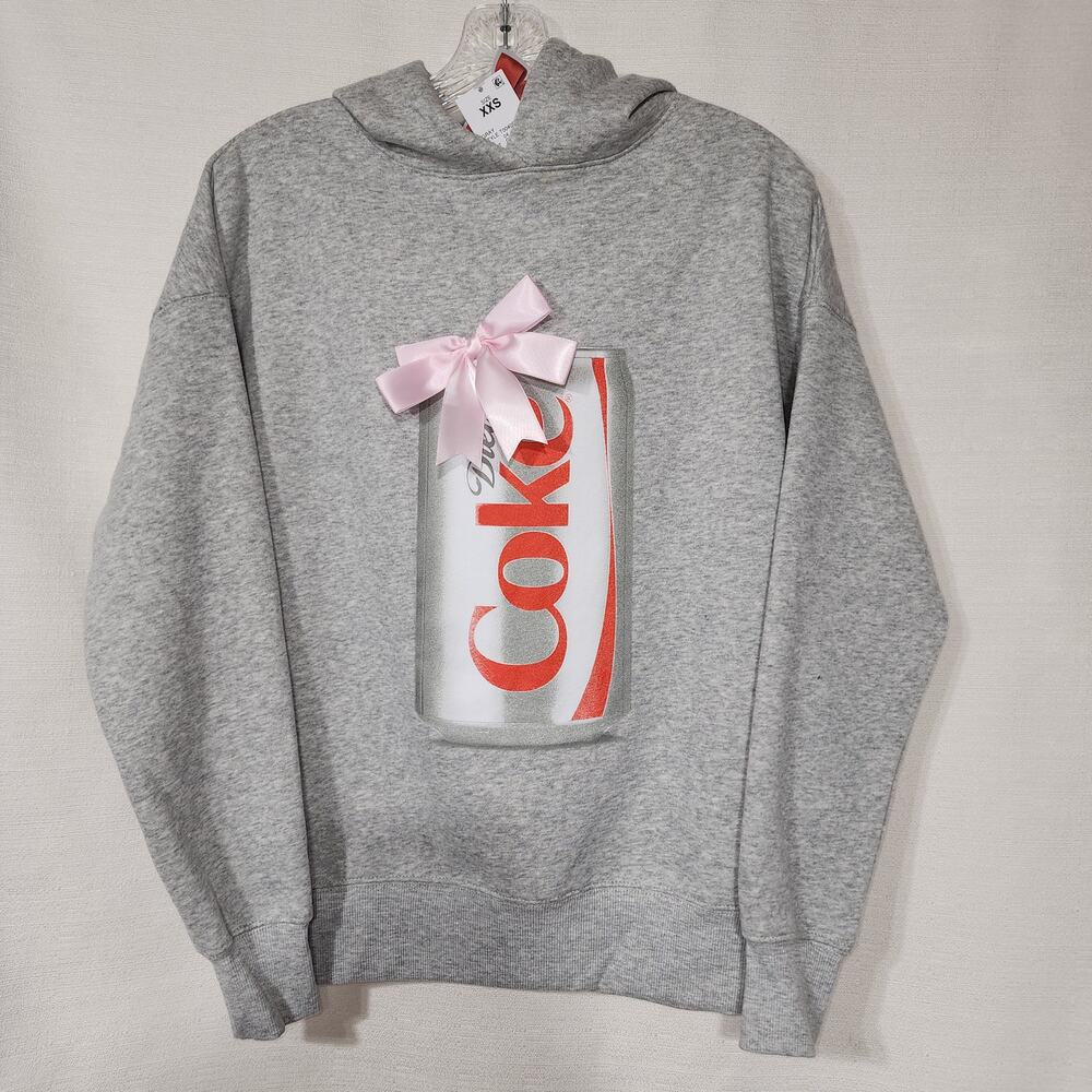Diet Coke gray women's hoodie XXS - Picture 3 of 5